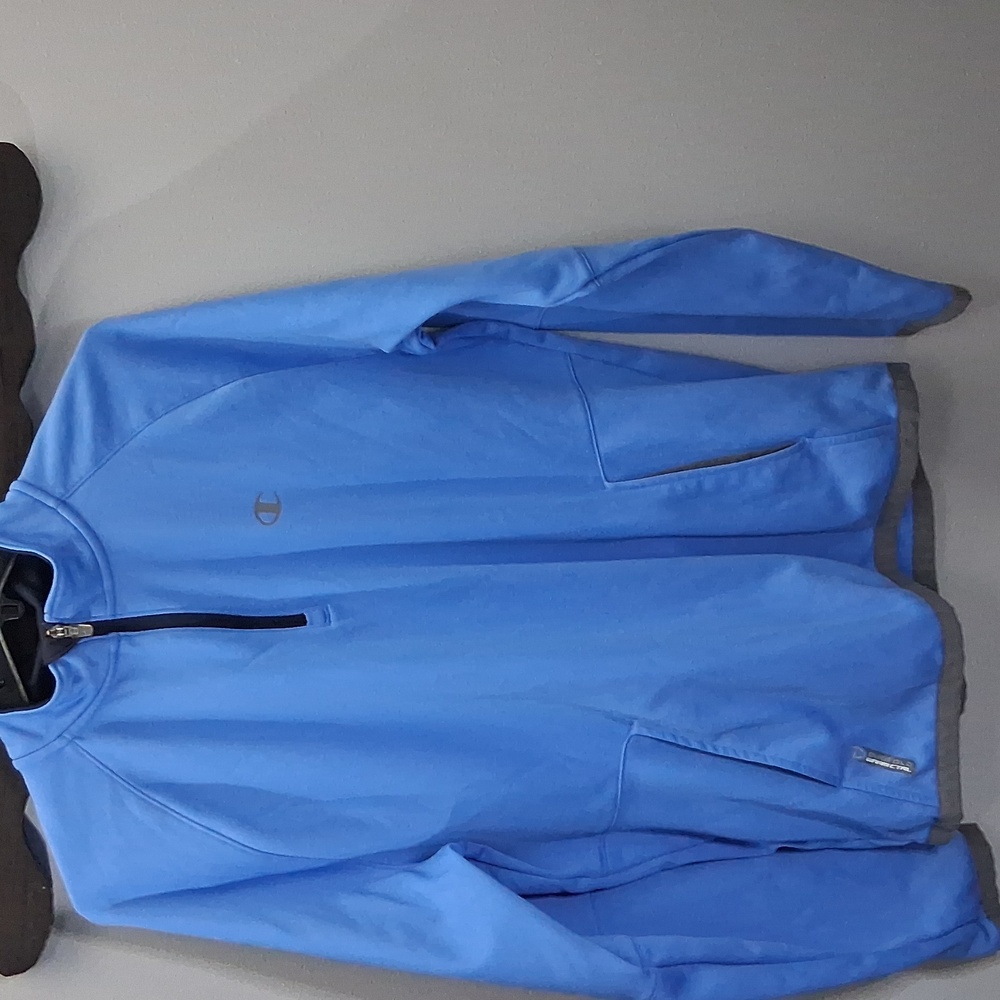 Champion Powertrain Duofold Light Blue Half-Zip Jacket Size M
